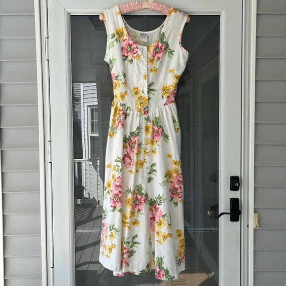 Vintage Floral Dress Walden Classics Size 12 Midi or Tea Length SO PRETTY - Picture 2 of 11